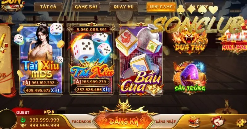 Cân nhắc đặt cược mini game Sonclub