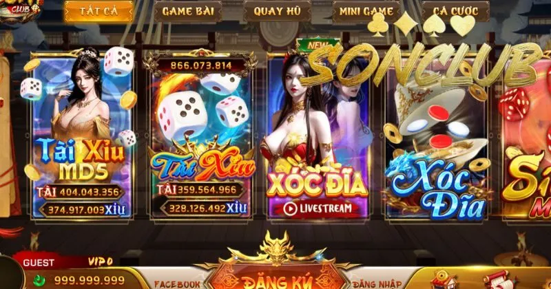 Kho game đa dạng tại SonClub