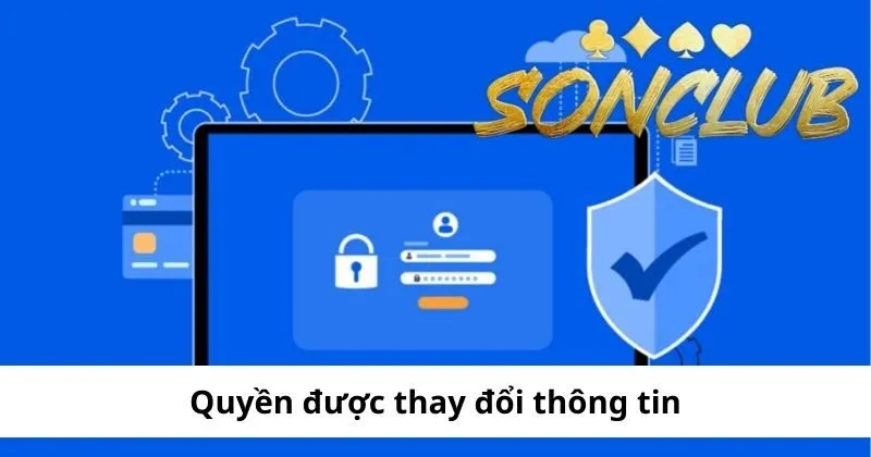 Quyền được thay đổi thông tin 